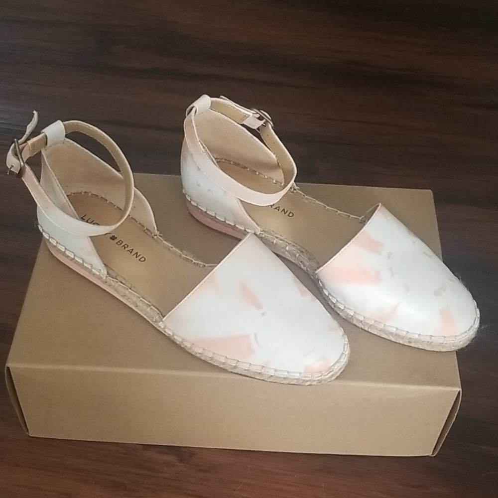 Lucky Reniya low-heel pink tie dye espadrilles